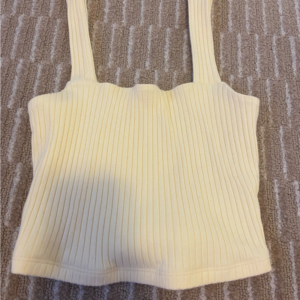 yellow tank top